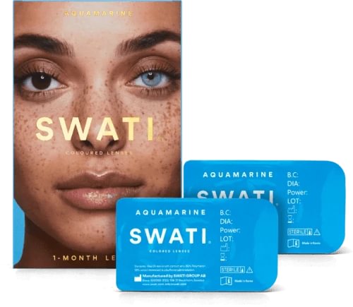 Swati Coloured 1-Month Lenses Aquamarine 1 Pair