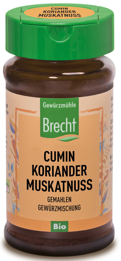 Gewürzmühle Brecht Cumin - coriander - nutmeg, organic Ground, Mixing, 35g - firstorganicbaby