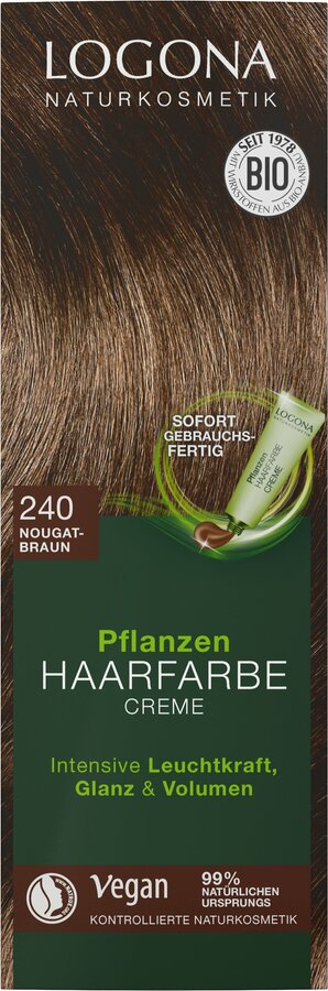 Logona plants hair color cream 240 brown, nougat 150ml