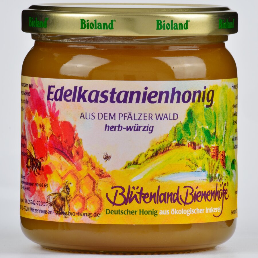 Blütenland Bienhöfe noble chestnut honey, Bioland, Germany, 500g - firstorganicbaby