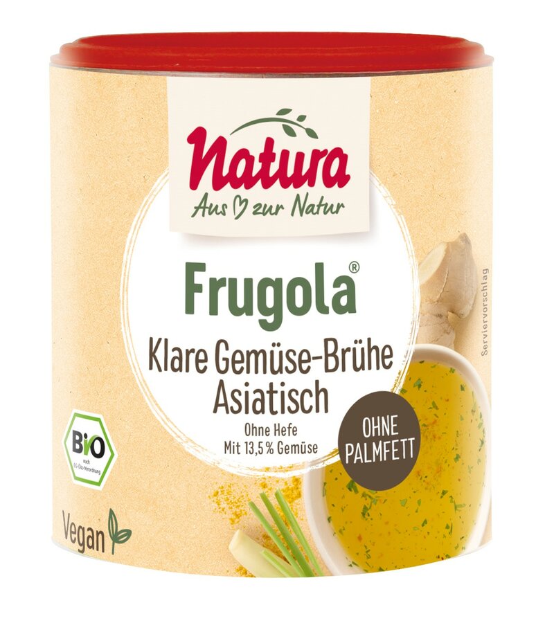 Natura organic frugola organic clear vegetable broth asia yeast free, 200g - firstorganicbaby