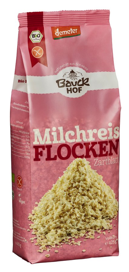 Bauckhof Milchreisflocken glutenfrei Demeter, 425g - firstorganicbaby