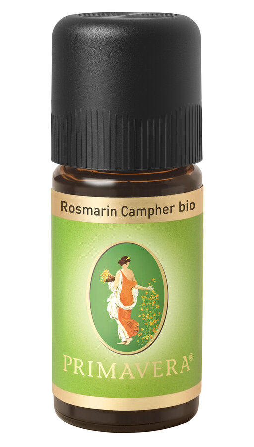 - Rosmarin Campher Bio, the guardian for body and mind, in morning muffles, to activate the scalp and hair growth. Popular with athletes who want to revitalize and activate their muscles and prevent sore muscles. Rosemary Campher helps people who have to stand and run a lot at work and help to prevent heavy legs and the Blutzkirku