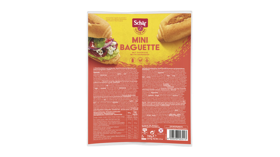 3 x Schär Mini baguette, 150g - firstorganicbaby