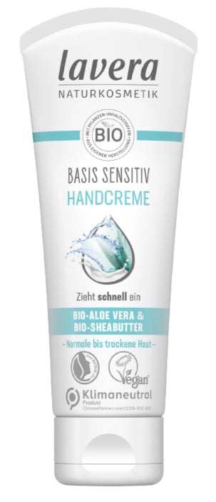 Lavera basis sensitive hand cream, 75ml - firstorganicbaby