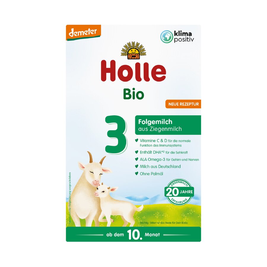 40 x Holle Organic Follow-on Milk 3 Made from Goat Milk, 400g