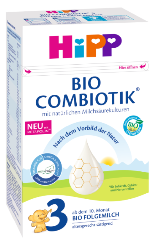12 x Hipp 3 Organic Combiotics, 600g