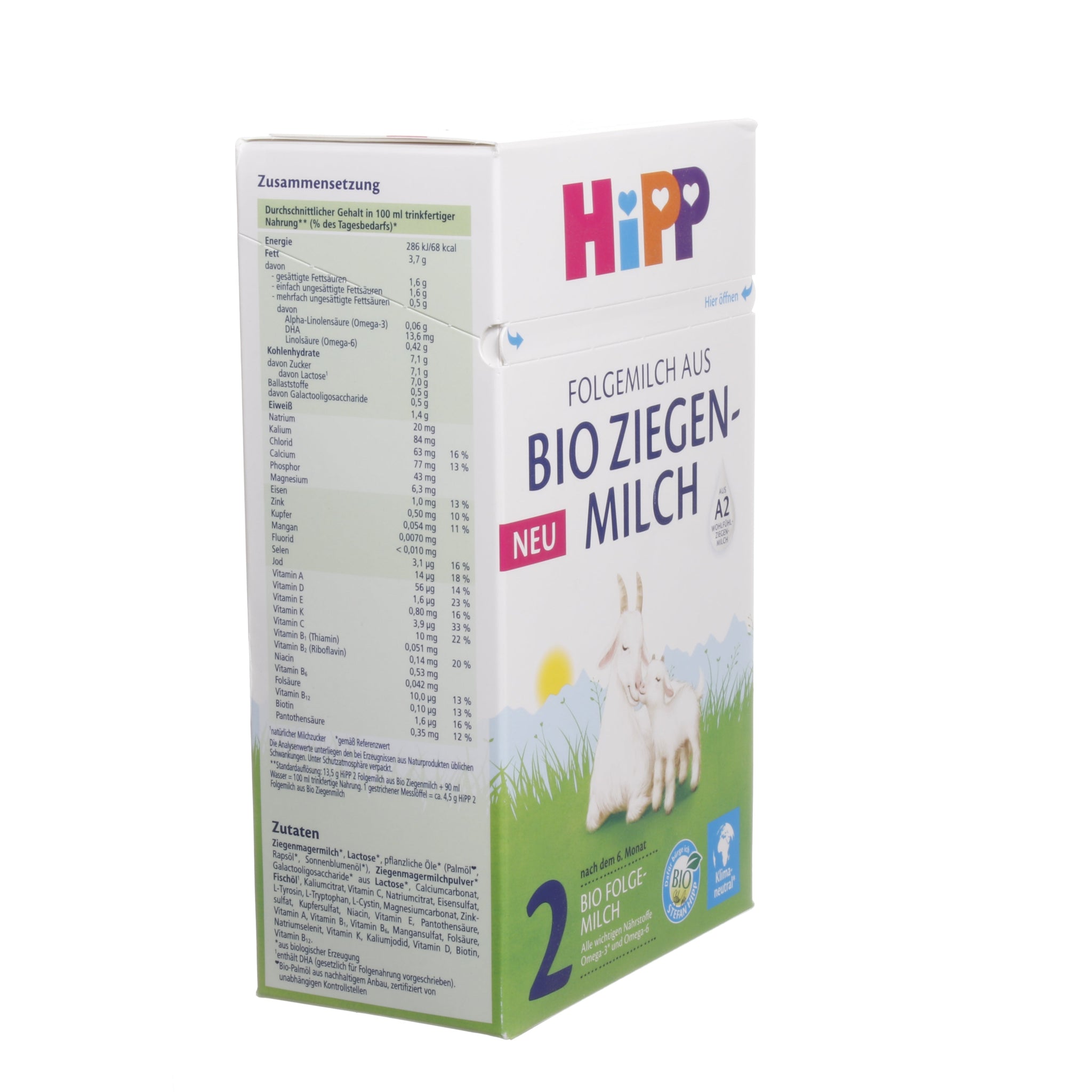 Hipp 2 Follow-on Milk Made from Organic Goat Milk, 400g - firstorganicbaby