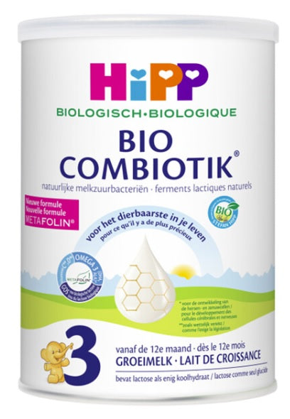3 x Hipp Dutch Combiotics Organic Growing Milk 3, 800g