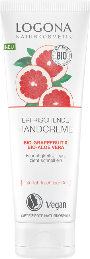 Logona refreshing hand cream organic grapefruit & bio-aloe vera, 75ml - firstorganicbaby