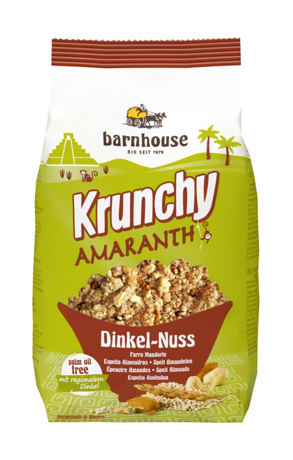 Barnhouse Krunchy Amaranth Dinkel-Nuss, 375g - firstorganicbaby