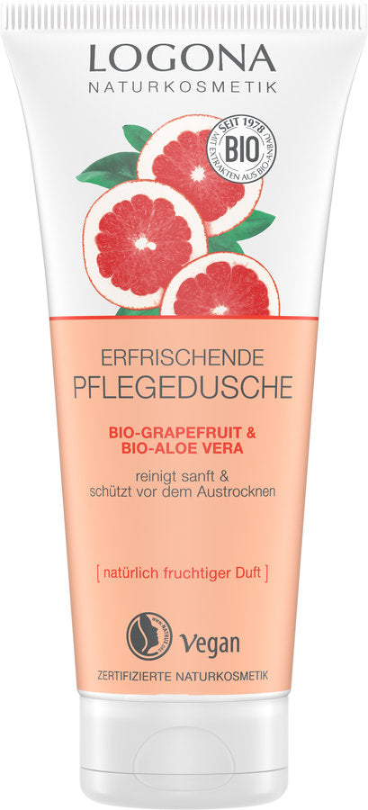 Logona refreshing care shower Bio-Grapefruit & Bio-Aloe Vera, 200ml - firstorganicbaby