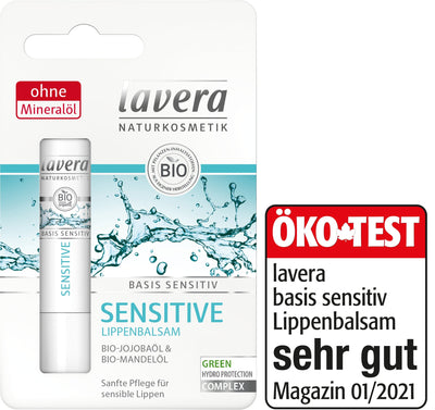 Lavera base sensitive sensitive lip balm, 4.5g - firstorganicbaby