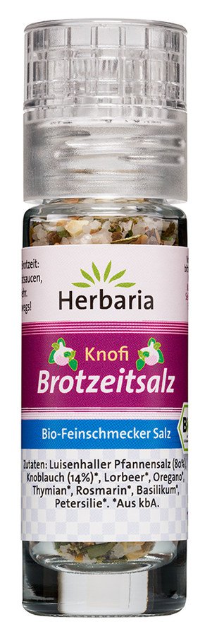 HERBARIA Knofi Brotzeitsalz bio Mini-Mühle, 19g - firstorganicbaby