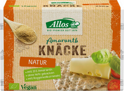 The delicious allos amaranth crispbread is particularly gently produced using the so -called ice cracking process. Here, yeast can be completely dispensed with.