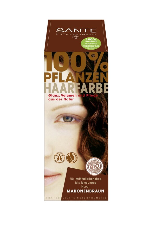 Long -lasting, multifaceted color. With the plus on volume and care. Especially gentle. Without peroxides, ammonia or other chemical components. Without synthetic color, fragrance and preservatives. Purely vegetable. Chestnut brown for medium blonde to brown hair.
