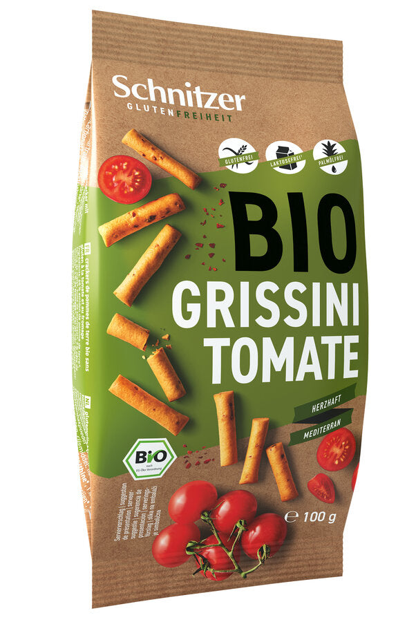 Schnitzer gluten free bio grissini tomato, 100g - firstorganicbaby
