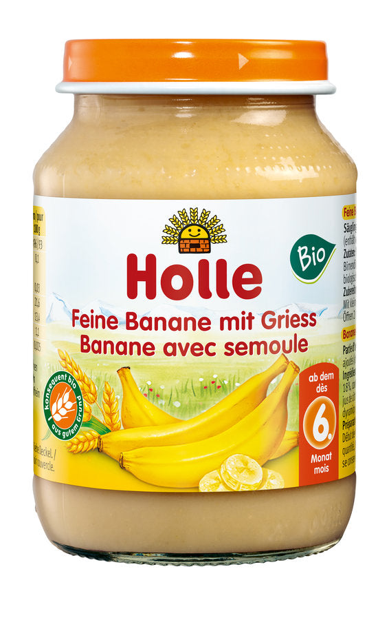 Holle Feine Banane mit Griess, 190g - firstorganicbaby