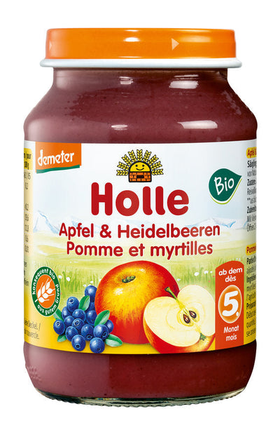 Holle Apfel & Heidelbeeren, 190g - firstorganicbaby