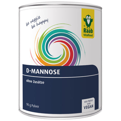 Raab D-Mannose is a simple sugar with the glucose and galactose relative. Note: Since the D-Mannosis is free of additives, the powder can form lumps. This is not a quality impairment. The lumps dissolve completely in liquid.