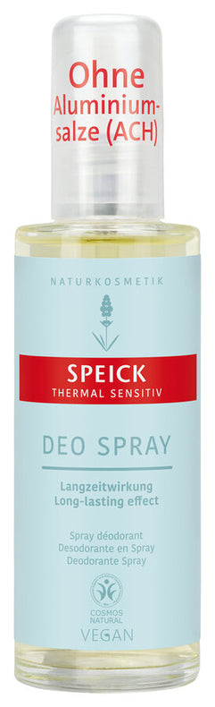 Skin-spoiling deodorant spray with effective long-term effect: protects reliably and maintains with a fine-fruity fragrance. With the power of the silica -contained thermal water from snake pool. With skin-calming bio-hamamelis extract, skin-maintaining vitamin F and skin-protecting sugar beet extract. Long-lasting freshness. Contains the unique extract of the high alpine Speick plant (KBW).