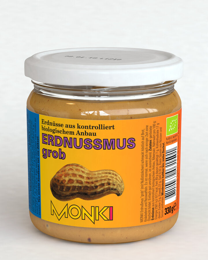 Monki peanut coarse, 330g - firstorganicbaby