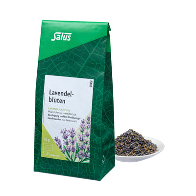 Lavandulae flos vegetable drug for calming and in the event of indigestion. As a bathing additive.