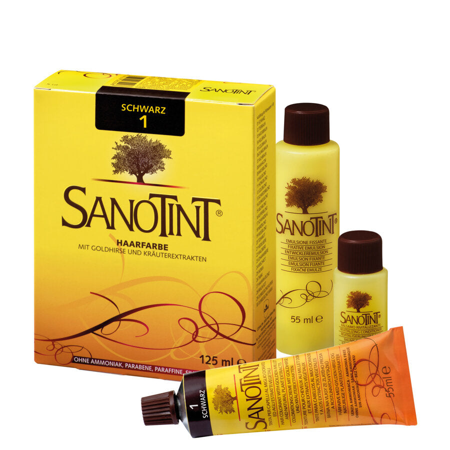 Sanotint® hair color No. 01 black, 125ml - firstorganicbaby