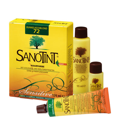 Sanotint® hair color sensitive No. 72 Dunkelasblo, 125ml - firstorganicbaby