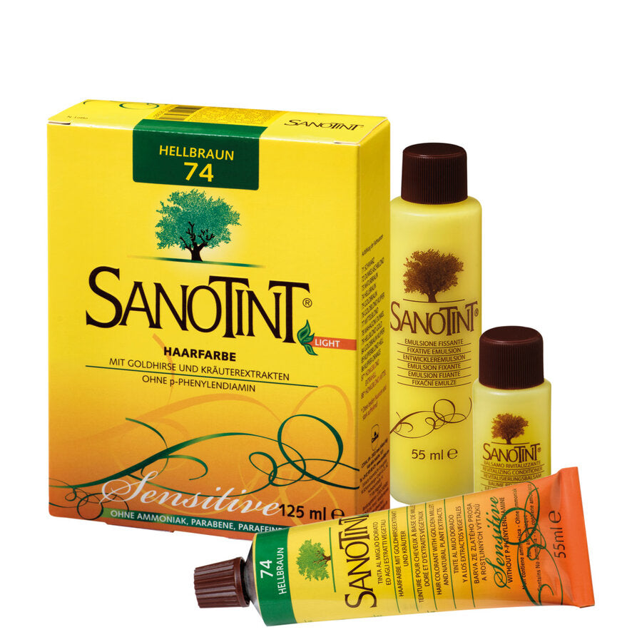 Sanotint® hair color sensitive no. 74 light brown, 125ml - firstorganicbaby