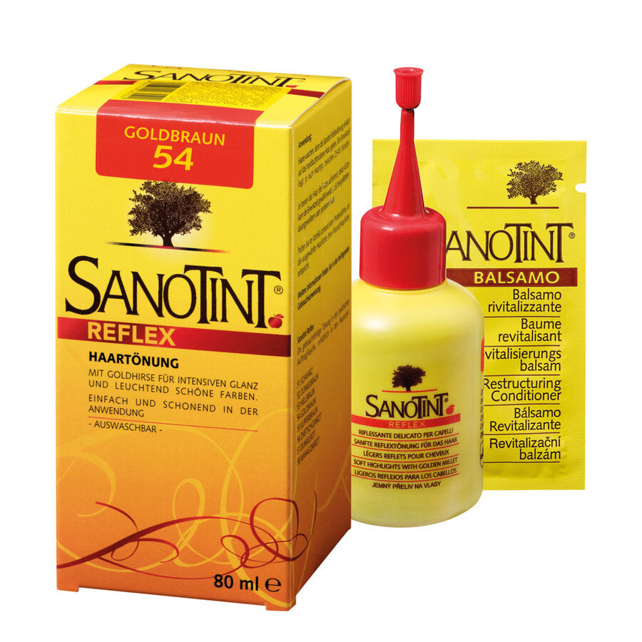 Sanotint® Reflex hair tower No. 54 golden brown, 80ml - firstorganicbaby