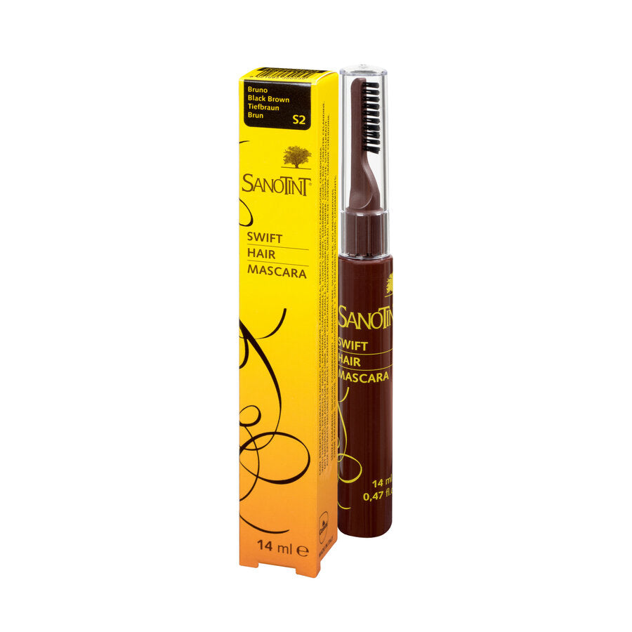 Sanotint® Swift Hair Mascara S2 deep brown, 14ml - firstorganicbaby