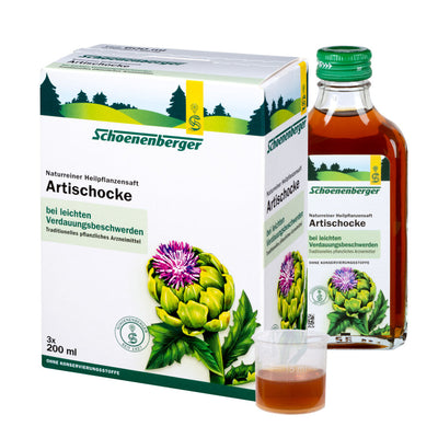 Schoenenberger® artichoke, natural pure medicine juice organic, 600ml