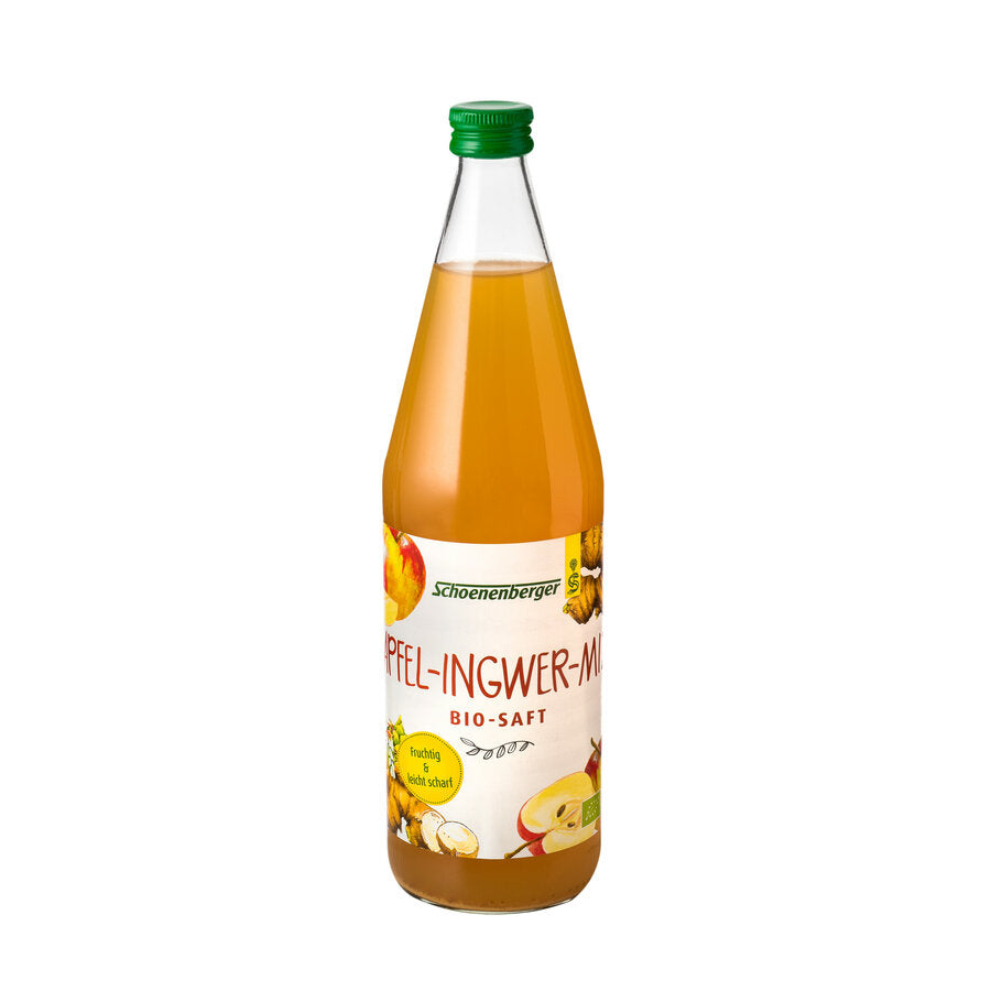 Schoenenberger® apple-ginger mix organic juice, 750ml - firstorganicbaby