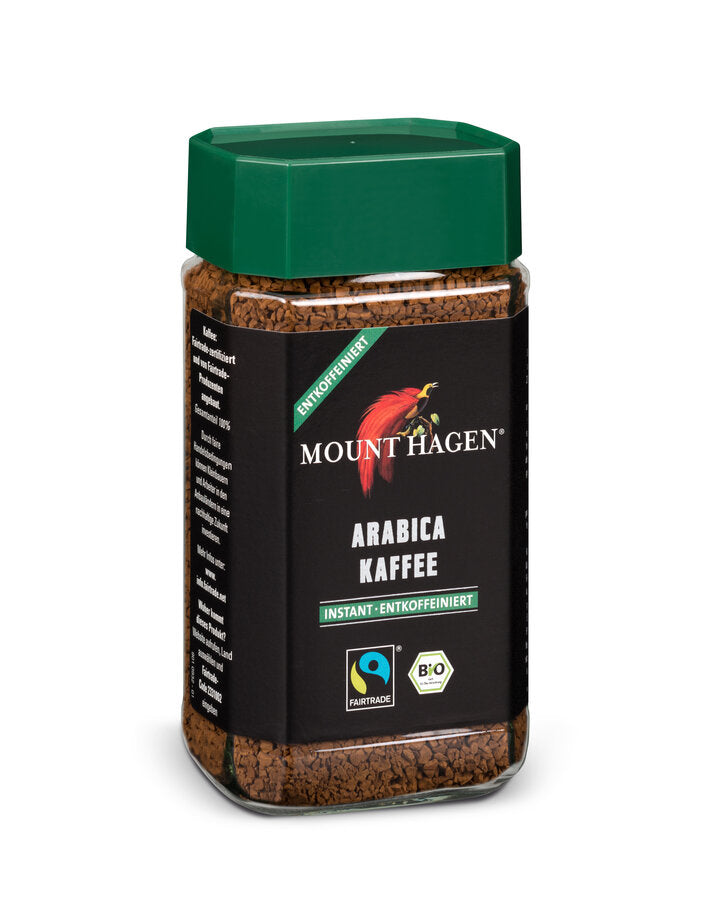 3 x Mount Hagen Bio Fairtrade Instant Coffee DESCORTED, 100G - firstorganicbaby