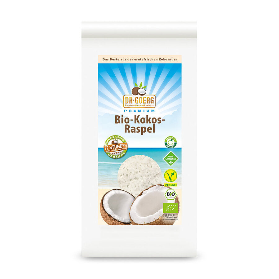 Make coconut macaroons & Co. a premium biscuits! With our natural quality organic coconut flashing, you refine sweet and hearty things alike. Your imagination is the limit. Sprinkle the unbleached coconut riper classically in wok dishes or muesli or combine them in an unusual way, for example with meat or fish. A few rasps in court or drink, a few on top of that, you have already spiced up the aroma and appearance at the same time!