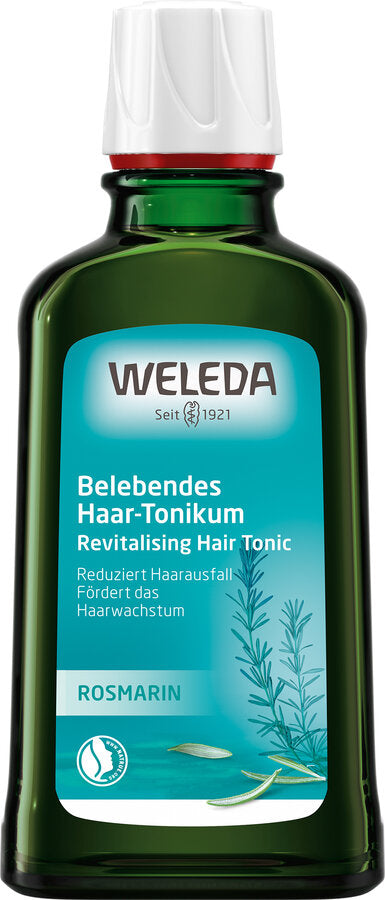 The vitalizing tonic with rosemary oil and valuable extracts made of wall pepper and horseradish leaves improves the nutrient supply of the hair root, reduces hair loss and promotes natural hair growth. It strengthens the hair and keeps a healthy scalp. The fresh fragrance of the rosemary gives the tonic a special note. Rosemary has a stimulating and warming effect. Its aromatic fragrance looks encouraging and activates the senses like the warmth of the sun, that of the rosemary