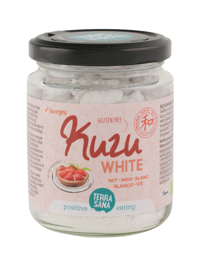 White Kuzu is a strong, vegetable binder that is made from the strength of the Kuzu plant. It binds soups, sauces and (warm) desserts. Tasteless, gluten -free and vegan.