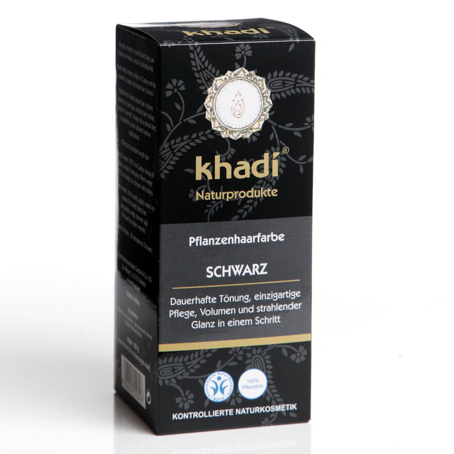 Khadi natural cosmetics plant hair color black, 100g - firstorganicbaby