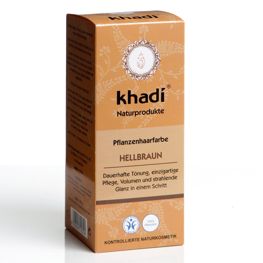 Khadi natural cosmetics plant hair color light brown, 100g - firstorganicbaby