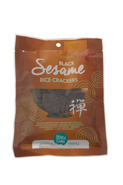 These gluten -free rice crackers are largely made of black sesame. They have a dark color, a crispy structure and an Asian taste. A delicious and low -fat, Japanese snack!