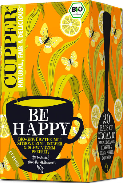 A swing lemon fresh and an excitingly sharp-root note made of cinnamon, ginger and black pepper makes every cup a small experience. A rooted mixture that simply invites to a laugh - according to the motto: Don´t Worry, Sip Happy!