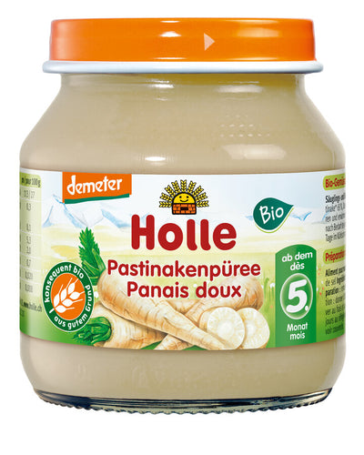 The baby glass Pastinaken puree is particularly suitable for starting with complementary food. The pure paralysis porridge is finely pureed and only the best demeter ingredients made of strictly controlled cultivation are used for the holl glasses.