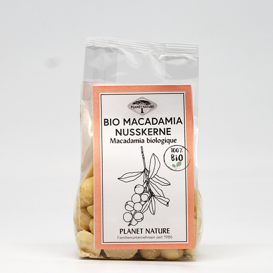3 x Planet Nature Bio Macadamia nut kernels, 100g - firstorganicbaby