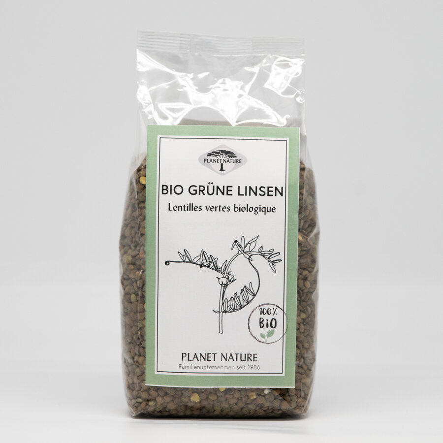 3 x Planet Nature Bio lentils green, 500g - firstorganicbaby