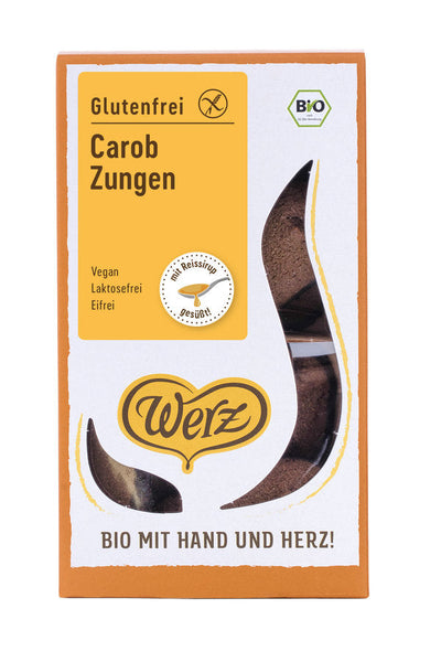Naturkornmühle Werz Carob Zungen, Reis Vollkornkekse, glutenfrei, 125g - firstorganicbaby