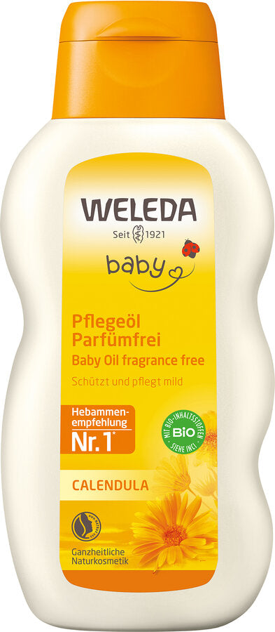 The unpaved Weleda Calendula care oil is ideal for daily skin care and mild cleaning in the diaper area. It helps to prevent control-biologically grown calendula, skin irritation and wound wound. Thanks to the contained sesame oil from controlled-biological cultivation, the Calendula care oil looks comfortably warming and is therefore also very suitable for the gentle baby massage. Simply distribute a small amount of oil on the palms and with circular end