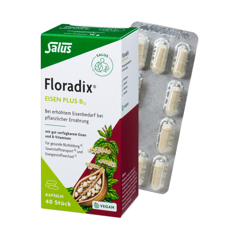 Floradix® Salus® Floradix® Iron PL. B12 vegan 40kps, 15.8g - firstorganicbaby