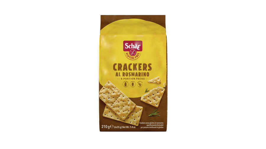 Now there is also the crispy Schär Schär Cracker with rosemary. Packed individually, so perfect for on the go.