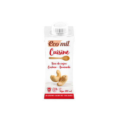 Ecomil Cuisine is a cashew preparation for cooking and baking, and a perfect defect vegan alternative to cream or soy cream. Cuisine products do not chanate when cooking and can be perfectly prepared with acidic ingredients.
